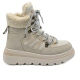 Cumpara ieftin Ghete dama, stil casual sport, din piele ecologica, Bej - 38