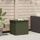 vidaXL Cutie de depozitare exterioară Verde Oliv - 55 x 50.5 x 50 cm, din oțel laminat la rece.