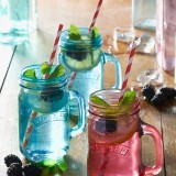 Cumpara ieftin Borcan albastru cu maner - 400 ml | Kilner