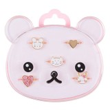 Set 5 inele pentru fetite si cutie depozitare ursulet