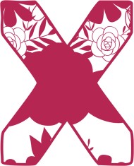 Sticker decorativ, Litera X, Rosu, 74 cm, 7446ST-2 foto