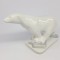 Urs polar - Bibelou portelan romanesc vintage Iris Cluj