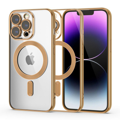 Husa Tech-Protect Magshine MagSafe pentru Apple iPhone 14 Pro Auriu foto