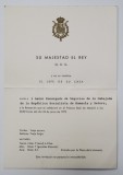 INVITATIE LA RECEPTIE DIN PARTEA CASEI REGALE SPANIOLE , PENTRU INSARCINATUL CU AFACERI AL AMBASADEI ROMANE , MADRID , 24 IUNIE 1978