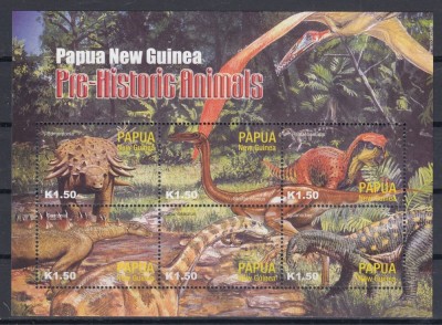 Papua New Guinea - DINOZAURI - MNH foto