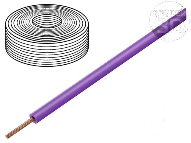 Cablu H07Z-K litat Cu 4mm2 LSZH violet 450V 750V 100m 1x4mm2