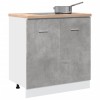 Masca chiuveta Gossi gri beton 80x46x81.5cm pal melaminat dulap baza bucatarie