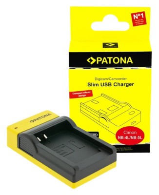Patona Slim USB incarcator cu USB-C input pentru Canon NB-4L Digital Ixus i zoom i zoom i7 i7 800 IS 850 IS foto