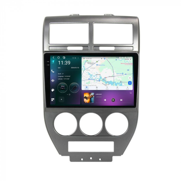 Navigatie dedicata cu Android Jeep Compass I 2006 - 2010, 12GB RAM, Radio GPS