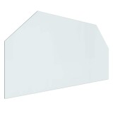 Placa de sticla pentru semineu, hexagonala, 100x50 cm