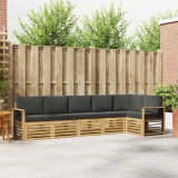 vidaXL Set de canapele de exterior 6 pcs Alb și antracit 3391927
