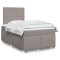 vidaXL Pat box spring cu saltea, gri taupe, 120x200 cm, textil 3292752