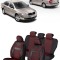 Set huse scaune piele si textil SKODA OCTAVIA II 2004-2013 Dynamic Rosu