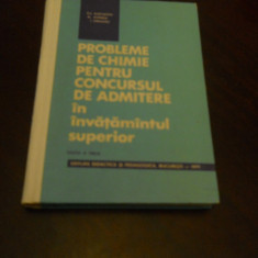 PROBLEME DE CHIMIE CONCURSUL ADMITERE IN INVATAMANTUL SUPERIOR-MARCULETIU 1971