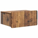 vidaXL Dulap de noapte suspendat Lemn vechi 49 x 34,5 x 24 cm 898291