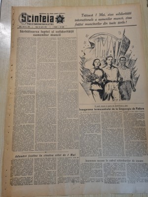 scanteia 30 aprilie 1954-art.inaugurarea termocentralei sangeorgiu de padure foto