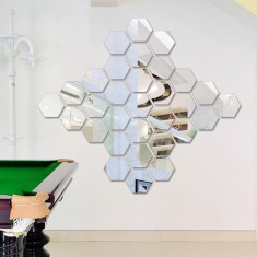 Oglinda Design Hexagon Acrilica Cristal &amp; Diamant - Luxury Home - 11.5 cm - 1 bucata