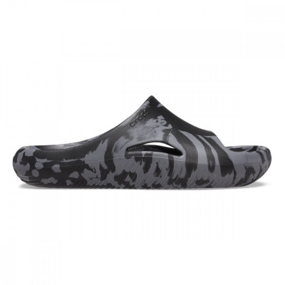 Papuci Crocs Mellow Marbled Slide Negru - Black/Charcoal foto