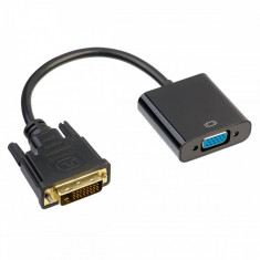 Adaptor AKYGA AK-AD-50 VGA Female - DVI 24+1 pin Male 15 cm Negru foto