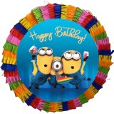 Pinata pentru petreceri, 35 cm, multicolora, model Minions, cu umplutura de jucarii pentru 15 copii