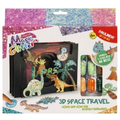 Set de creatie cu sclipici Paulinda, Magic Glitter 3D, Space Travel