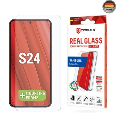 Folie pentru Samsung Galaxy S24 - Displex Real Glass + Case - Clear foto
