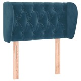 Cumpara ieftin Tablie pat cu aripioare albastru inchis 83x23x78/88 cm catifea