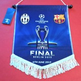 Fanion meci fotbal JUVENTUS TORINO - FC BARCELONA (FINALA CHAMPIONS LEAGUE / BERLIN 06.06.2015)-produs UEFA