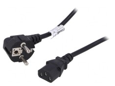 Cablu Alimentare 3x0.75mm2 cu Ștecăr Unghiular și Conector IEC C13