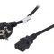 Cablu Alimentare 3x0.75mm2 cu Ștecăr Unghiular și Conector IEC C13