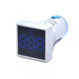 Voltmetru Digital Patrat de Panou 22mm Albastru AD10122VMS/A 5C014 XXM