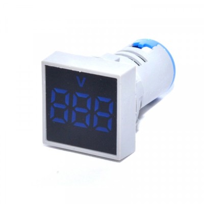 Voltmetru Digital Patrat de Panou 22mm Albastru AD10122VMS/A 5C014 XXM foto