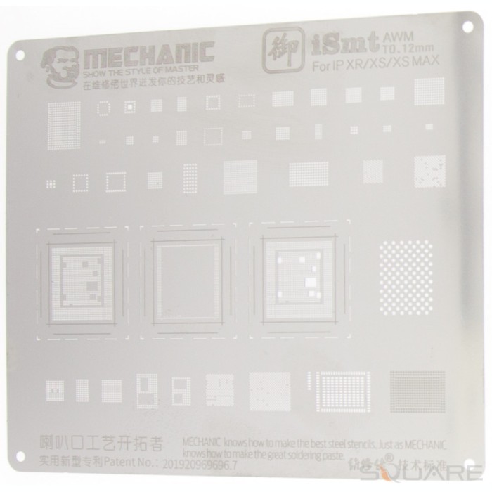 BGA Reballing Mechanic, iSmt Series Steel Stencil 3 in 1, iPhone XR, Xs, Xs Max