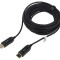 Cablu DisplayPort 2.0 optic Goobay 50m negru, mufă DisplayPort la ambele capete, aurit, compatibil 8K UHD