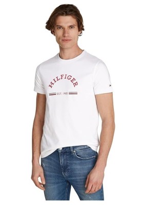 Tricou cu maneca scurta pentru barbati Tommy Hilfiger RWB Arch GS Tee S S, alb, L - OUTLET foto