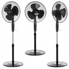 Ventilator cu picior Adler AD7323B 3 viteze 23cm 90W Black foto