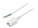 Cablu 3x1,5mm2 IEC C19 mamă PVC 1,8m alb 16A