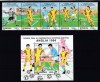 ROMANIA 1996 LP 1409 a LP 1410 TURNEUL FINAL AL CAMPIONATULUI EUROPEAN FOTBAL ANGLIA SERIA IN STRAIF SI COLITA STARE MNH, Nestampilat