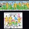ROMANIA 1996 LP 1409 a LP 1410 TURNEUL FINAL AL CAMPIONATULUI EUROPEAN FOTBAL ANGLIA SERIA IN STRAIF SI COLITA STARE MNH