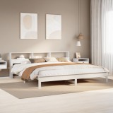 VidaXL Cadru de pat fără saltea, alb, 180x200 cm, lemn masiv pin 3309729