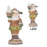 Cumpara ieftin Figurina Mos Craciun polirasina multicolora cu led 15x13x32 cm