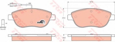 Set placute frana,frana disc FIAT BRAVO Van (198) (2008 - 2016) TRW GDB1483 foto