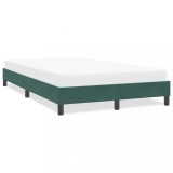 VidaXL Cadru de pat fără saltea Verde &icirc;nchis 120x210 cm catifea