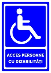 indicator acces persoane cu dizabilitati foto