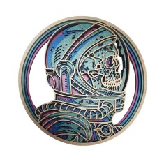 Tablou din Lemn &ndash; Design Astronaut 3D