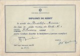 A4058N Diplomă de merit pentru rezultate deosebite la &icirc;nvățătură și purtare exemplară, 1955, Rom&acirc;nia