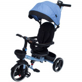 Cumpara ieftin Tricicleta pliabila pentru copii Impera albastru, scaun rotativ, copertina de soare, maner pentru parinti Kidscare for Your BabyKids