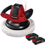 Einhell CE-CB 18/254 Li PXC + Twinpack CB - Masina de lustruit 254 mm + Set 2 acumulatori Li-Ion 18 V 2.5 Ah