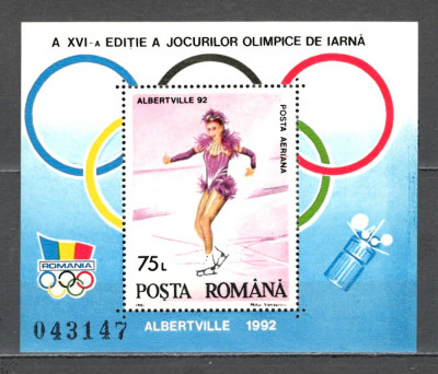 Romania.1992 Olimpiada de iarna ALBERTVILLE-Bl. ZR.869 foto