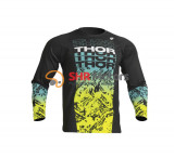 Bluza copii Motocross/Enduro Thor Sector Atlas negru/galben fluorescent